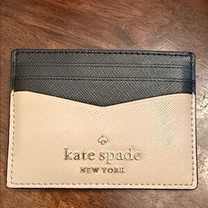 Kate Spade Black and Cream Card Wallet